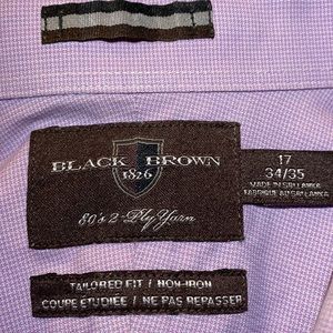 Black / Brown Casual Button Down Shirt